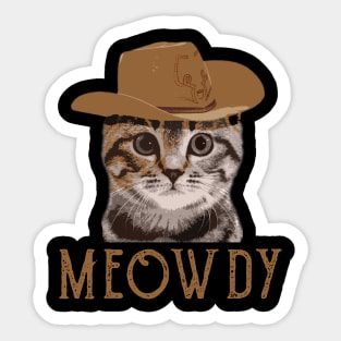 Meowdy Sticker